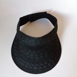 Black Woven Fabric Sun Visor